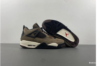 Brown AJ4-882335 Air Retro Jordan 4 Travis Scott x 1025